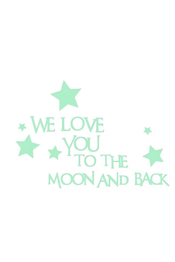 Glow in The Dark Moon And Back Wall Stickers,3D Luminous Star Decals for Kids Room,Night Light Nursery Decor,Removable Space Theme Art