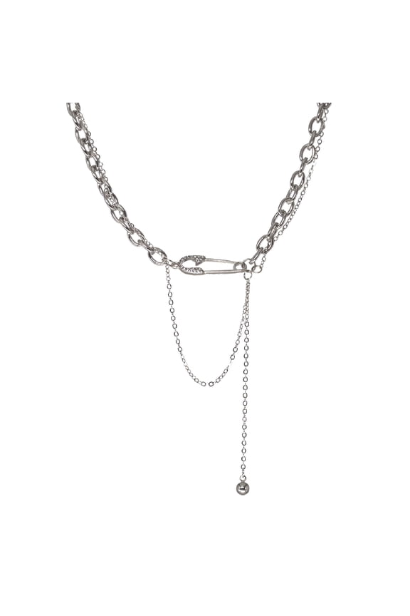 Gothic Light Luxury Safety Pin Dainty Party Jewelry Clavicle Chain Korean Style Pendant Necklace Sweater Necklace