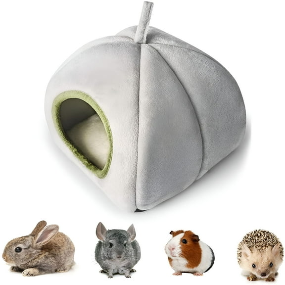 LAMIRO Guinea Pig Bed, Guinea Pig Hideout, Cozy House Bed for Bunny/Chinchilla/Ferrets/Hedgehog/Sugar Glider, 2 In 1 Functional Small Animals Bed/Small Animals Tent