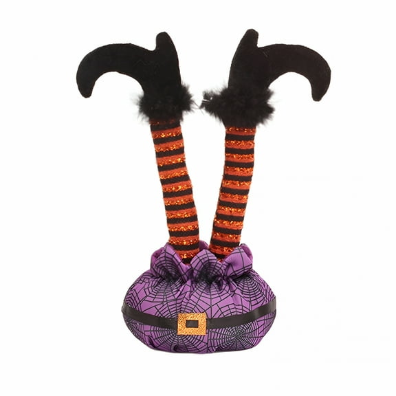 LAMIRO Halloween Decorations,Witch Legs Wreath Party Home Wall Hanging Pumpkin Door Decor Accessories
