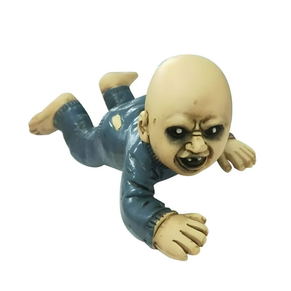 LAMIRO Halloween Scary Ghost Baby Doll-3.5IN Scary Resin Statue Craft Halloween Haunted House Decoration Garden Decorative Props Bar Haunted House Cemetery Decorations