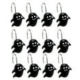 thumbnail image 1 of LAMIRO Halloween Shower Curtain Hooks S Shape Ghost Cute Heavy-Duty Shower Curtain Hooks Hold 5Kg Rust-Resistant Puch-Free Shower Rings Clothes Hangers for Kitchen Curtain Hangers-Black-12 Pcs, 1 of 7