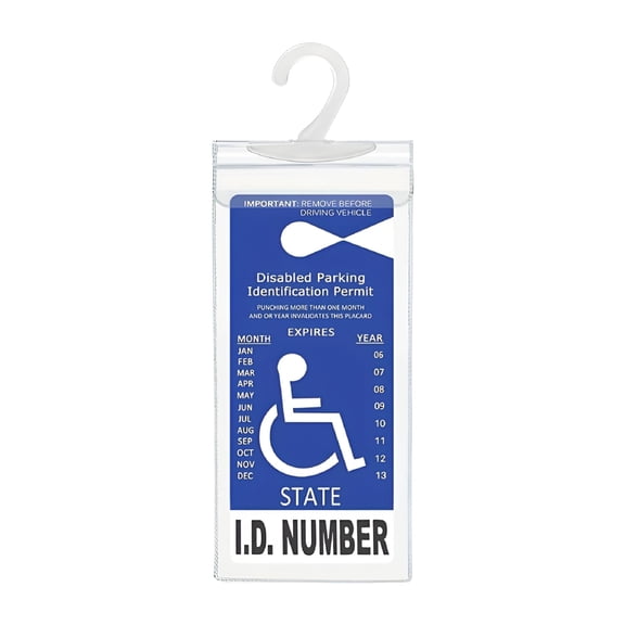 LAMIRO Handicap Placard Holder Disabled Parking Permit Protector Mirror Tag Sleeve for Car, Truck, SUV, Van, Parking, Disabled, Windshield, Safety