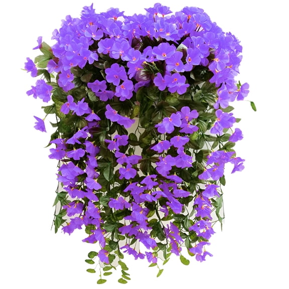 LAMIRO Hanging 70 cm Artificial Silk Violet Flower Decoration Bouquet