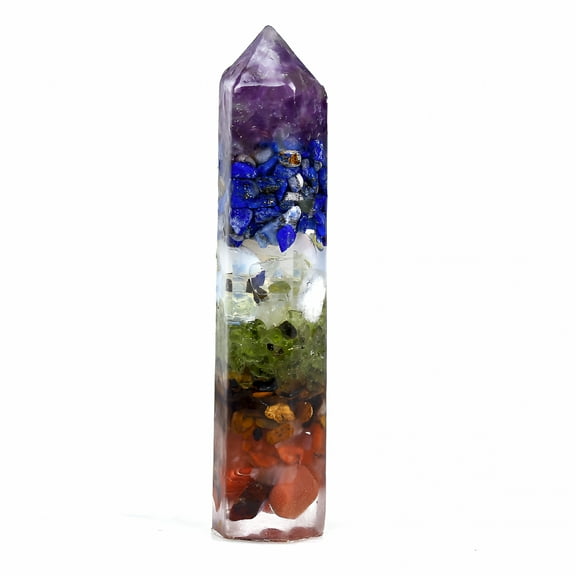 LAMIRO Hanging Crystals for Chandeliers, Natural Crystal Column Hexagonal Pillar Crushed Stone Amethyst Tiger Eye Stone Ornament Crystal Decorations for Party