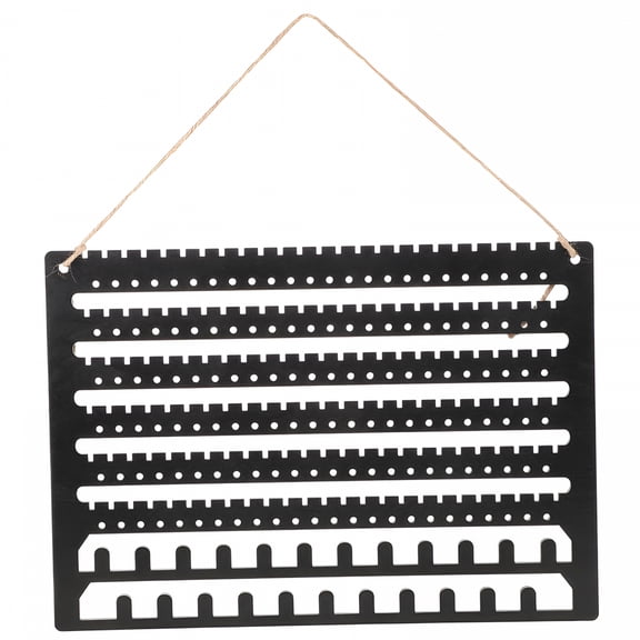 LAMIRO Hanging Wooden Earring Organizer Wall Mounted Jewelry Holder Necklace and Bracelet Display Rack Earring Storage for Studs and Dangle Earrings Home Use