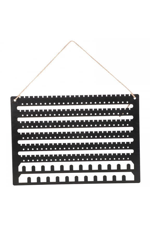 Hanging Wooden Earring Organizer Wall Mounted Jewelry Holder Necklace and Bracelet Display Rack Earring Storage for Studs and Dangle Earrings Home Use