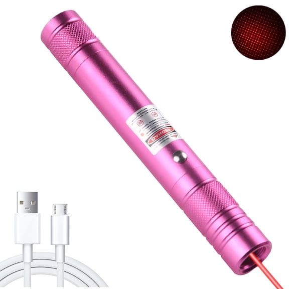 LAMIRO High Power USB Rechargeable Red Laser Pointer Flashlight