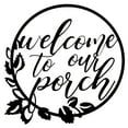 thumbnail image 1 of LAMIRO Home Decor,1pc Welcome to Our Porch Sign Black Wall Decor for Kitchen Farmhouse Home Outdoor Decoration Rustic Home Decor Piece,Room Decor,Wall Decor,Black, 1 of 7