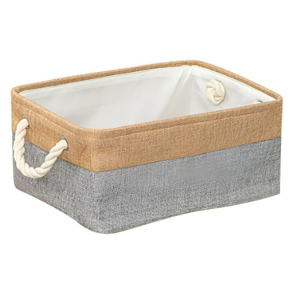 LAMIRO Home Decor Basket Organizer Fabric Toy Basket With Handles,Large Baskets for Organizing Gifts Empty Shelves Closet