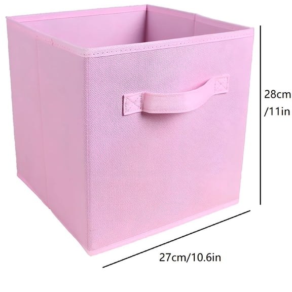LAMIRO Home Decor Cube Storage 1 Pack Foldable With Labels Nonwoven Fabric Cloth Box Drawer Basket Closet Organizer Clothes Toys Containers For Nursery Office Decorations Organization