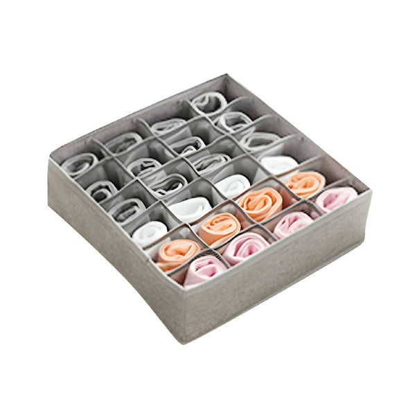LAMIRO Home Edit Storage Non-Woven Fabric 24 Cells Gray