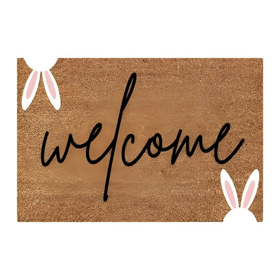 LAMIRO Home Seasonal Spring Easter Holiday Floor Mat Coir Mat Outdoor Front Door Mats Door Mat Outdoor Entrance Funny Welcome Mats Outdoor Mat for Home Indoor Farmhouse Funny Kitchen Mats,16x24"