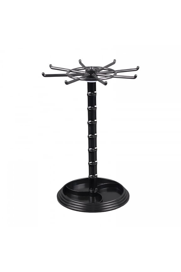 Jewelry Organizer Hanging Rack/Rotating Jewelry Display Stand/Jewelry Hanger Necklace Holder/For Dresser Watch Counter Bathroom, Tall Black