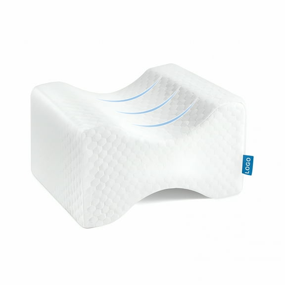 LAMIRO Knee and Leg Pillow for Side Sleepers Sleeping - Dual Concave Design Aligns Spine and Relieves Pressure - 100% Memory Foam for Back Pain, Hip, Sciatica Pain Relief