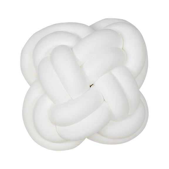 LAMIRO Knot Pillow Ball Ring Shape Cushion Pillows Super Soft Knot Ball Pillow Throw Pillow Decorative Knotted Pillow for Home - White