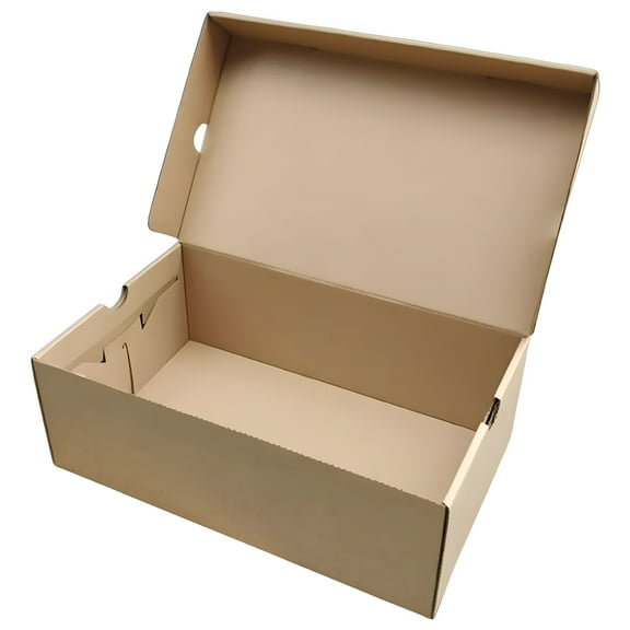 LAMIRO Kraft Paper Shoe Storage Box,Shoes Holder,DIY Assembly Shoes Display Case,Dustproof,Space Saving,Shoes Organizer for Living Room Home Entryway 30cmx18cmx10cm