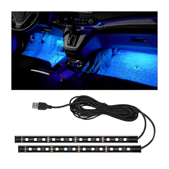 LAMIRO LED Lights for Car Interior, LED Strip Lights for Cars with 24 LEDs RGB Neon, DC 12V Interior LED Lights for Cars, Universal Car Accessories Interior for All Cars, SUV, Van