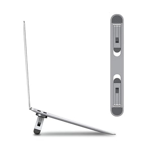LAMIRO Laptop Riser for Desk Aluminum Foldable Laptop Stand for 10"-16" Models Including MacBook, MacBook Air, , HP and More Self-Adhesive Portable Laptop Stand with Non-Skid Feet