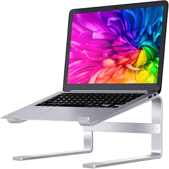 LAMIRO Laptop stand for desk,Ventilated Ergonomic Aluminum Laptop Riser for Desk,Compatible with 10-17 Inchs Laptop