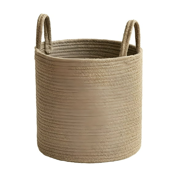 LAMIRO Large Blanket Basket,Woven Rope Basket With Handles,Dirty Clothes Basket for Blankets,Baby Toy Storage Basket,Wicker Woven Round Laundry Basket Hamper