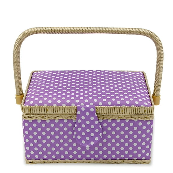 LAMIRO Large Capacity Sewing Tool Storage Basket Crochet Scissors And Thread Storage