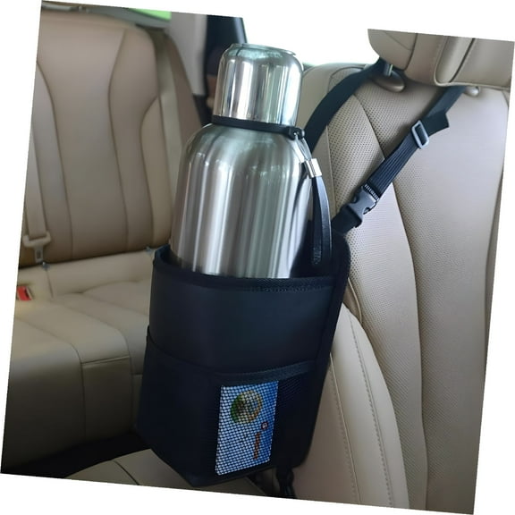 LAMIRO Large Car Cup Holder Expander, Accommodates Large 24/36/40/46oz Water Bottles, Big Drinks Holder Bag- Auto Vehicle for Cars, SUV & Truck RV's Golf-carts (Black)