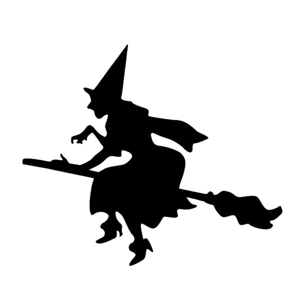 LAMIRO Large Halloween Windows Clings Decorations-Silhouette Decorations With Scary Witch Stickers,Sturdy,Waterproof Halloween Decor for Door Window Wall Creative Party Supplies (1 Pcs)
