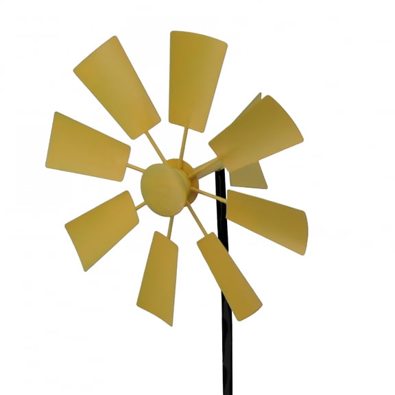 LAMIRO Large Outdoor Metal Wind Spinners,Unique 360 Degrees Metal Swivel Classical Two-Color Windmill Wind Spinner for Patio Lawn Outdoor Yard Garden