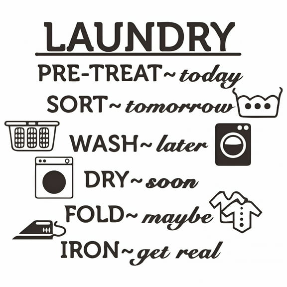 LAMIRO Laundry Playing Bedroom Living Room Porch Home Wall Decoration Wall Sticker Girls Decorations for Room Organization Peel And Wall Decal Wall Quotes for Bedroom Laundry Room Decor