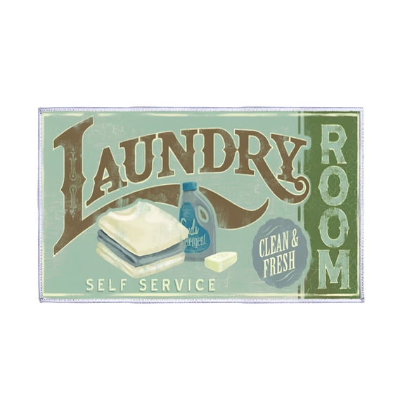LAMIRO Laundry Room Rug Runner,Anti-Slip Kitchen Floor Mats,Bathroom Laundry Room Decorative Accessories for Mudroom,Kitchen,Washroom,Bathroom,Hallway Entryway Area Rugs Decor