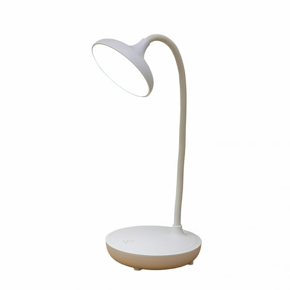 LAMIRO Led Desk Lamp with Usb Ports, Touch Desk Lamps for Home Office with 3 Brightness Desk Light with Small Night Light, Reading Lamp Table Lamp for Bedroom Bedside Study(White)