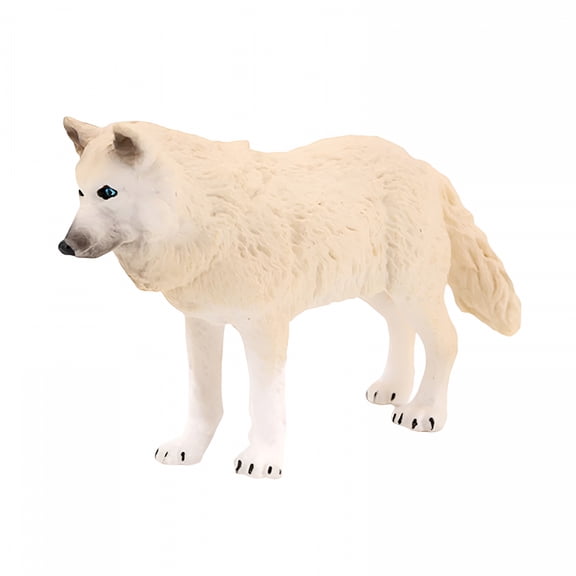 LAMIRO Lifelike Wild Wolf Animal Figure Plastic Figurine Crafts Kids Toy Desktop Decor