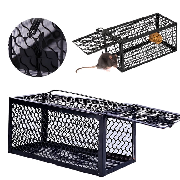 LAMIRO Live Animal Trap for Squirrels Chipmunks Mice - Humane Catch and Release Cage with Sensitive Trigger, Reusable Small Rodent Trap for Indoor Outdoor Pest Control