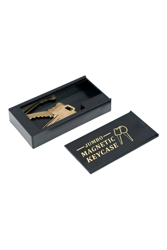 Magnetic Car Keys Holder, Hidden Storage Box for Spare Keys Money Jewelry, Weatherproof Plastic Secret Stash Case with Strong Magnets, Outdoor Emergency Lockbox for Vehicles and Fences