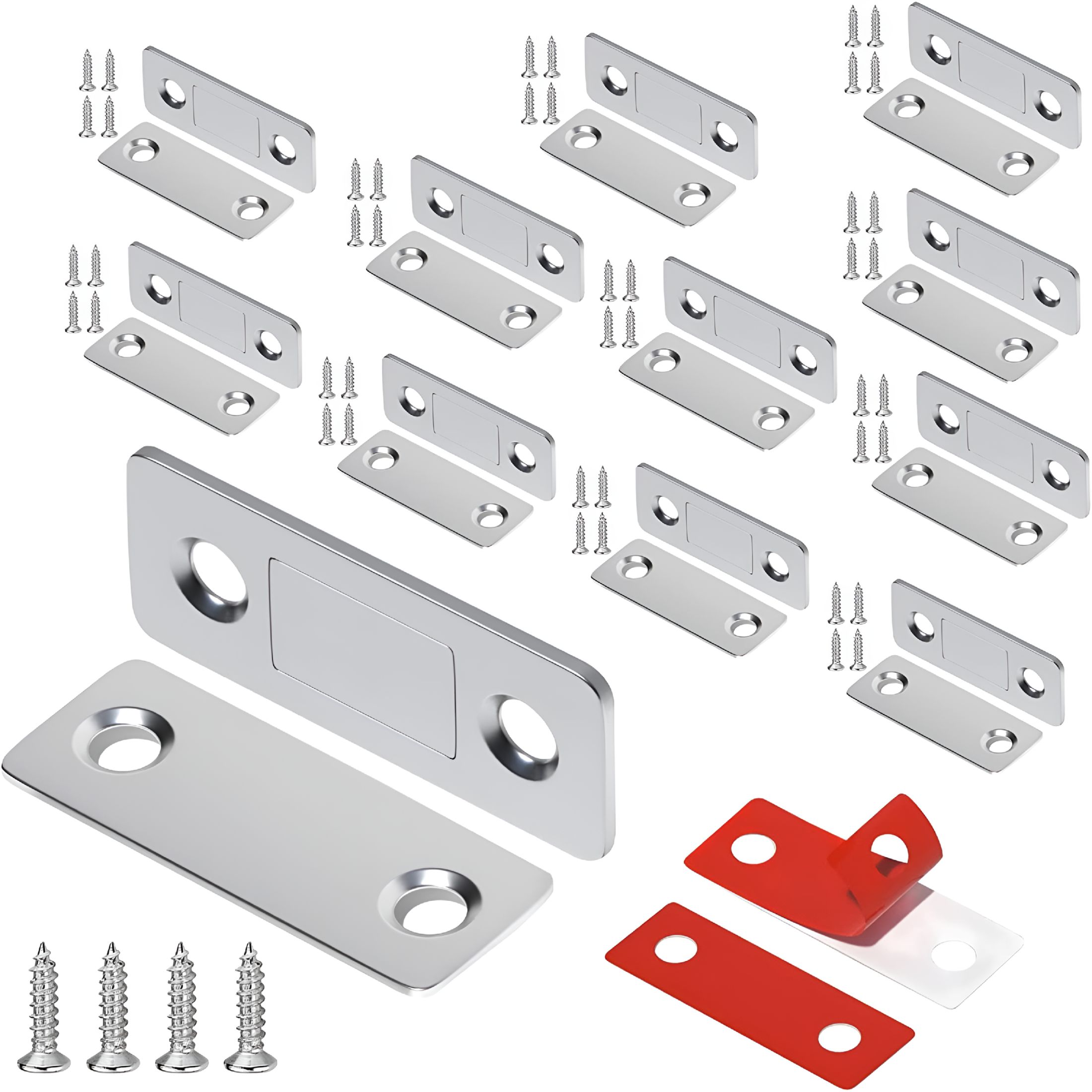 LAMIRO Magnetic Door Catch 12 Pack Ultra Thin Cabinet Magnetic Catch ...