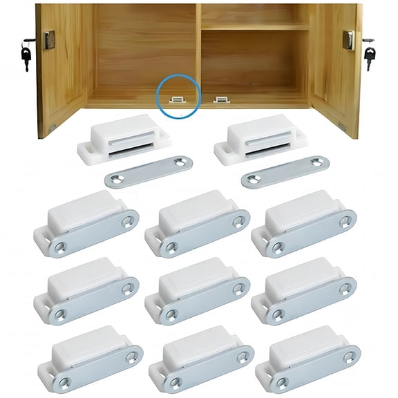 LAMIRO Magnetic Door Catch ABS 10 Piece Pack