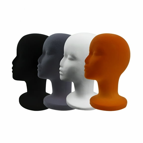LAMIRO Mannequin Foam Female Head for Wig Eyeglass Stand Rack (White)