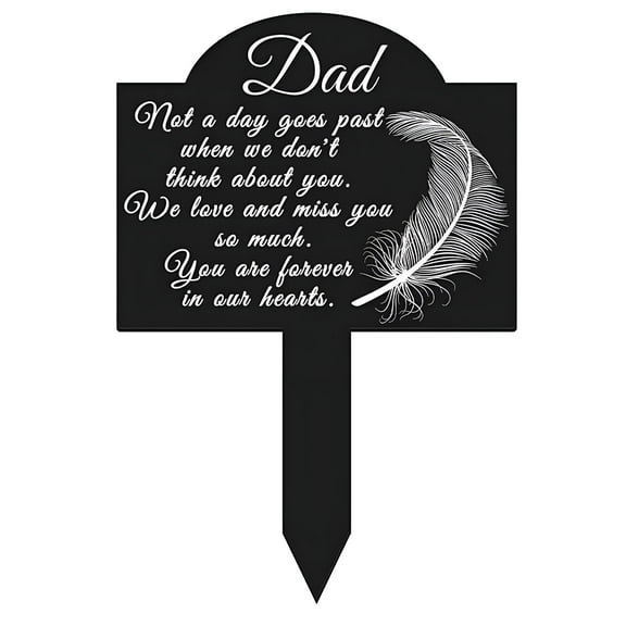 LAMIRO Memorial Metal Grave Markers Cemetery Garden Stake Memorial Plaque Garden Grave Decoration For Cemetery Outdoors Yard Garden