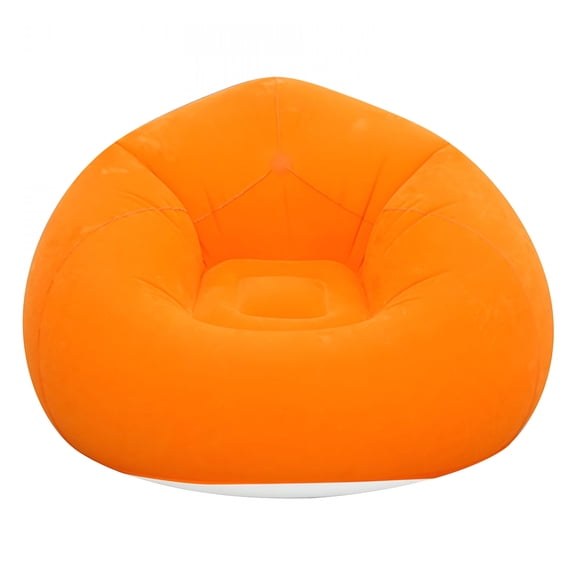 XIBUFE Memory Foam Bean Bag, High Resilience Round Fluffy Sofa Chair for Living Room