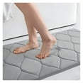 thumbnail image 1 of LAMIRO Memory Foam Rug,Machine Washable Bathroom Mat,Quick Dry Non-Slip Bath Rug,Soft Absorbent Foam Bath Mat,15.75"x23.62" Light Gray, 1 of 7