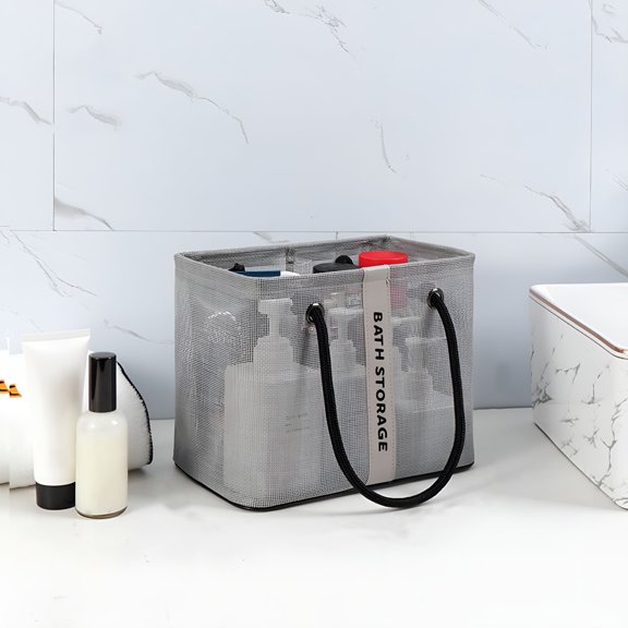 LAMIRO Mesh Shower Caddy Bag Bathroom Caddy Organizer Portable Hanging Caddy Bag For Camping Gym for Men Women