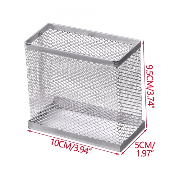 LAMIRO Metal Mesh Square Pencil Holder, Pen Pot Desk Tidy Organizer, for Desk, Home, Office, Kitchen, Locker, Pen Storage.