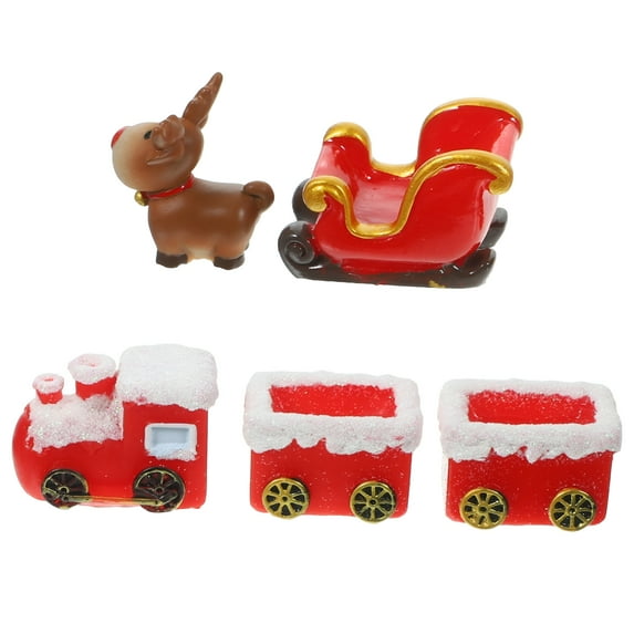 LAMIRO Micro Christmas Figurines Mini Christmas Village Accessories Assorted Color 1 Set