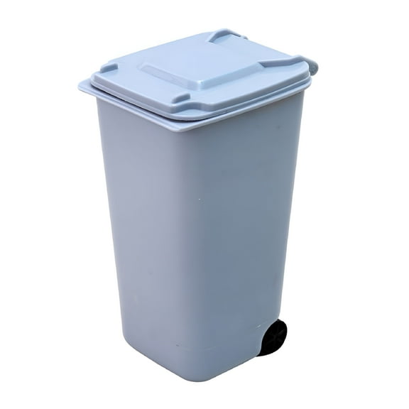LAMIRO Mini Capacity Outdoor Trash Can with Wheels and Secure Lid Durable and Weather-Resistant,Ideal for Home Use