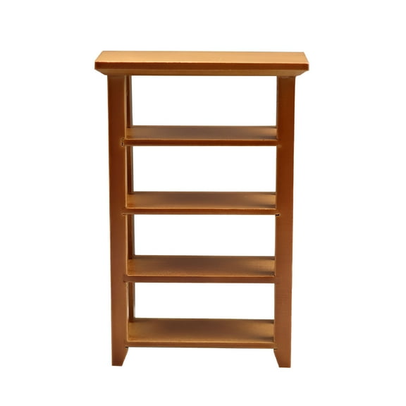 LAMIRO Mini Wooden Simulation Bookcase Shelf,Wood/Brown,0.2 lb