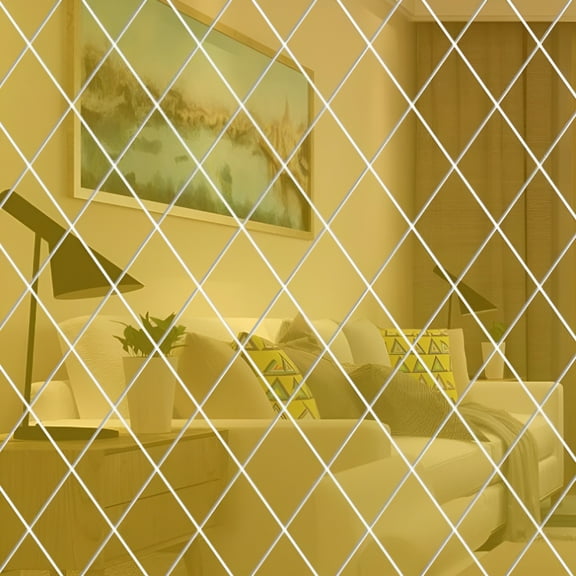 LAMIRO Mirror Wall Stickers,17Pcs Mirror Stickers Peel And Stick for Hallway Living Room,Wall Panels for Interior Wall Decor,Art Diy Home Decorative Acrylic Sheet Tiles Bedroom Sofa Wall Decal Decor