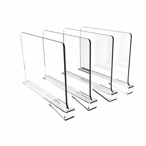 LAMIRO Multifunctional Acrylic Closet Shelf Organizer,Clear