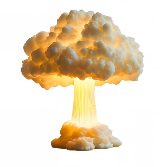 LAMIRO Mushroom Cloud Table Lamp, 3D Epoxy Resin Nuclear Blast Night Light, Creative Desk Atmosphere Light for Room Decor