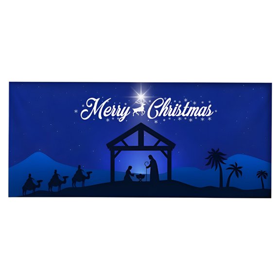 LAMIRO Nativity Garage Door Cover Christmas Garage Door Banner Cover Nativity Scene Backdrop Religious Banner Background for Xmas Holiday Outdoor Home Party Supplies